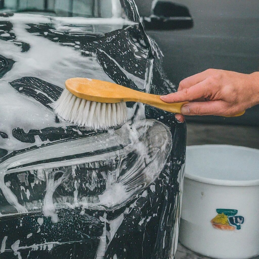 Can u wash car with dish soap